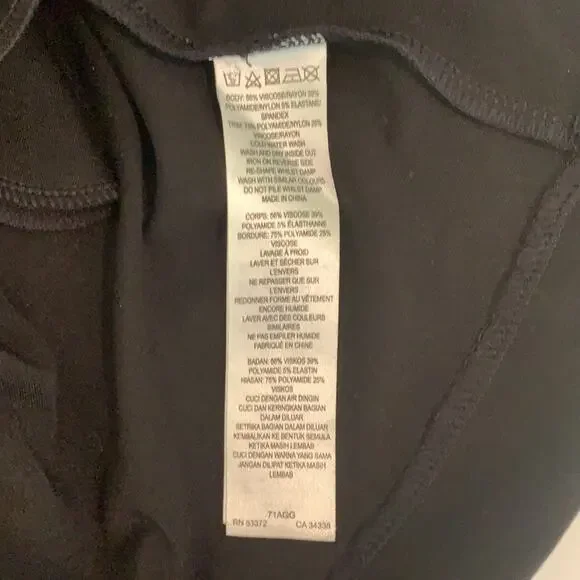 French Connection Dress Sz 6 Short Sleeve Lace Back Little Black Dress Ruffle - Picture 6 of 8